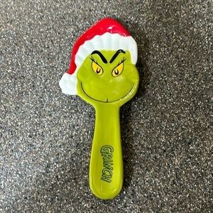 NEW GRINCH IN SANTA HAT CERAMIC SPOON REST
